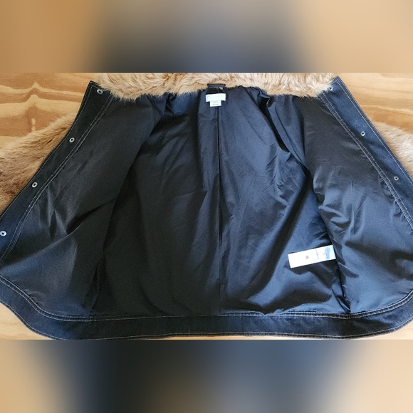 COPY - Stella McCartney Faux Fur Jacket with Denim Detail Trim - Picture 14 of 16